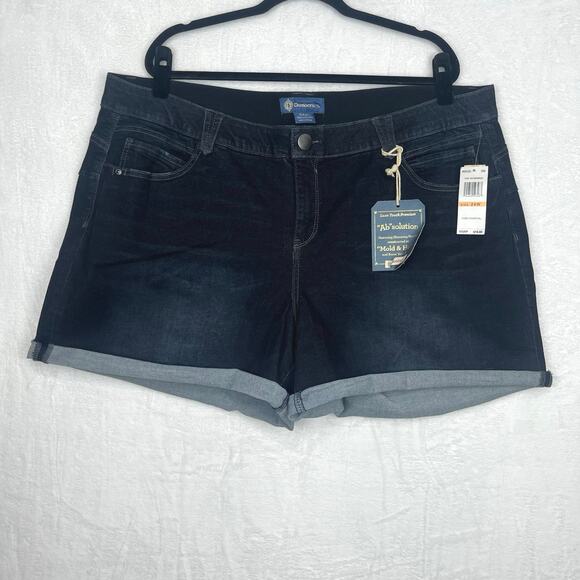Democracy “Ab"solution Cuffed Jean Shorts 24W Two Pairs New With‎ Tags Blue - Picture 4 of 16